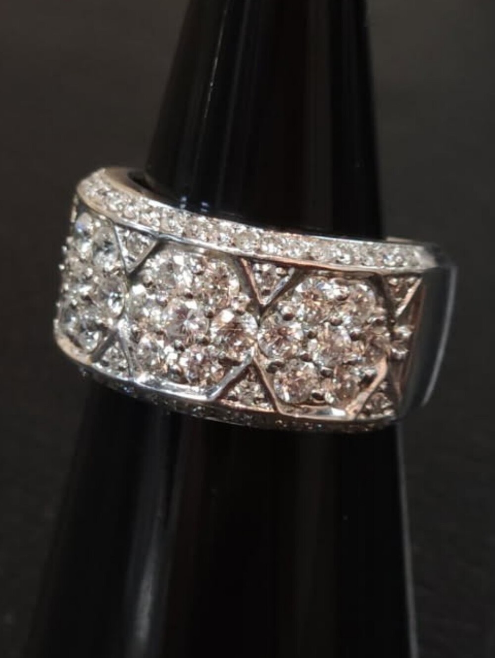 14K White Gold Setting with 2.59ct Diamond Ladies Band
